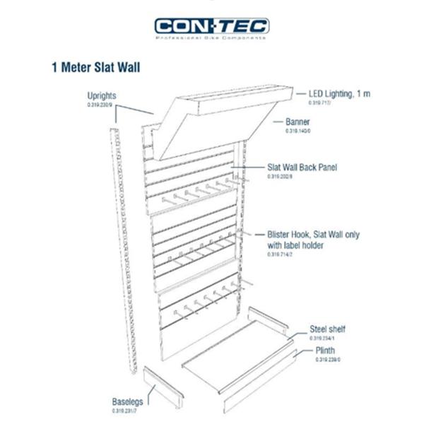 Contec Contec Slattwall Haken 1 St&uuml;ck