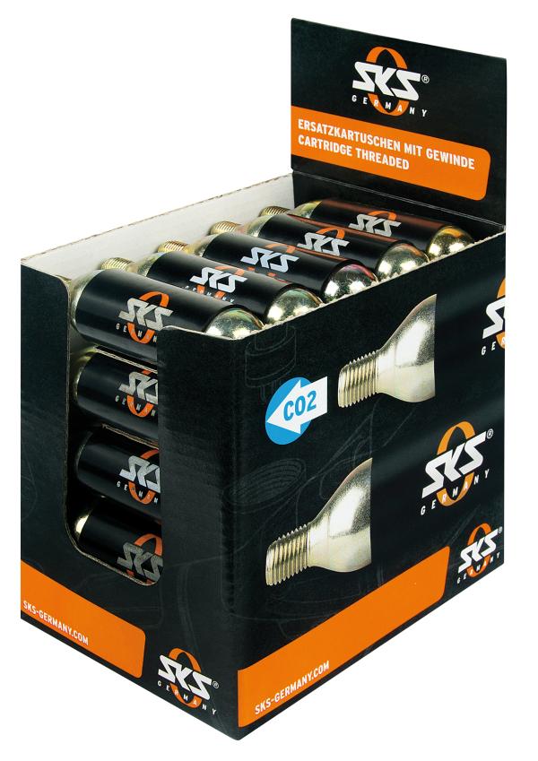 SKS CO2-Patronen Box &agrave; 25 Stk 16 g mit Gewinde 