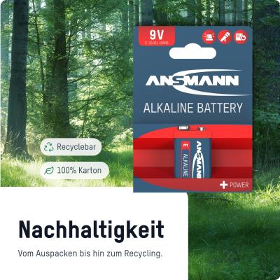 Ansmann Batterie Alkaline RED 9V E-Block 6LR61  Produktbild 3