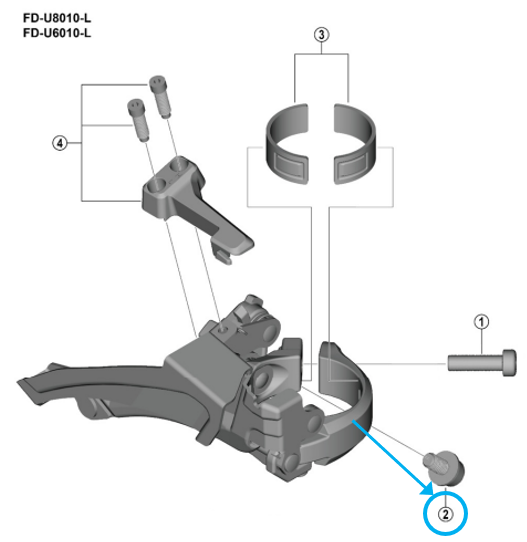 Shimano Kabelklemmschraube FD-U8010 M5x9.2mm 