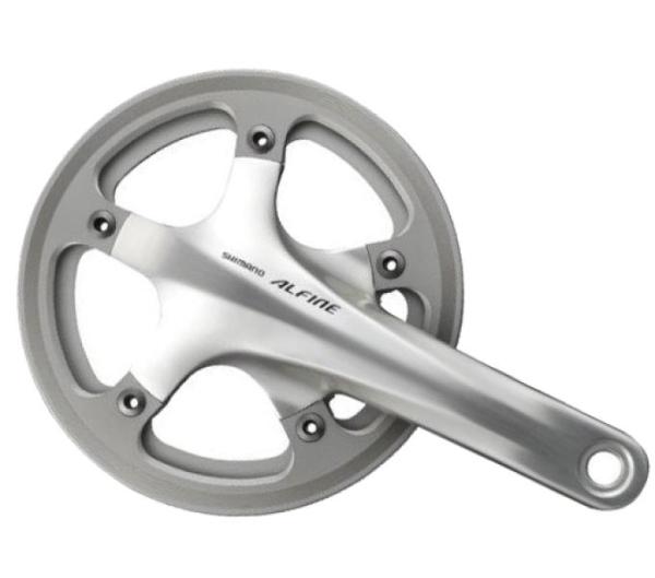 Shimano Kettenradgarnitur ALFINE FC-S501 170 mm 45 Z&auml;hne Hosenschutz silber 