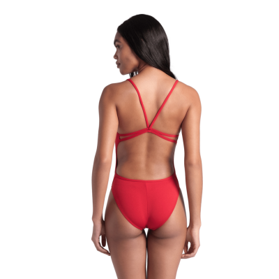 Arena W Swimsuit Lace Back Solid D 42 red/white Damen Produktbild 3