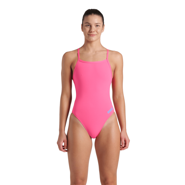 Arena W Team Swimsuit Challenge Solid D 42 shocking pink/blue river Damen