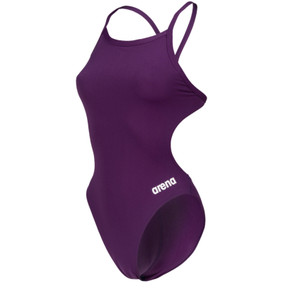 Arena W Team Swimsuit Challenge Solid D 30 plum/white Damen Produktbild 1