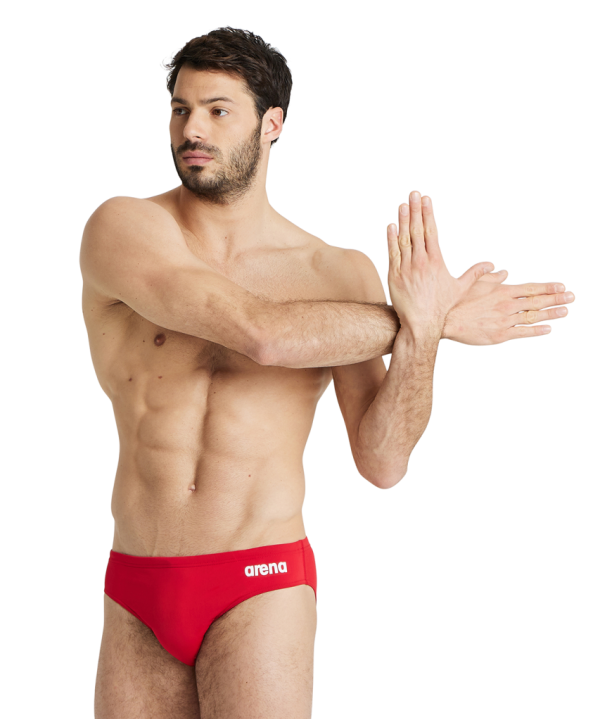 Arena M Team Swim Briefs Solid D 6 red/white Herren