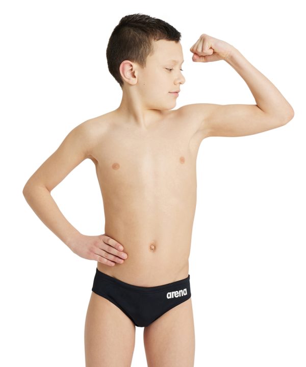 Arena B Team Swim Briefs Solid 140 black/white Jungen