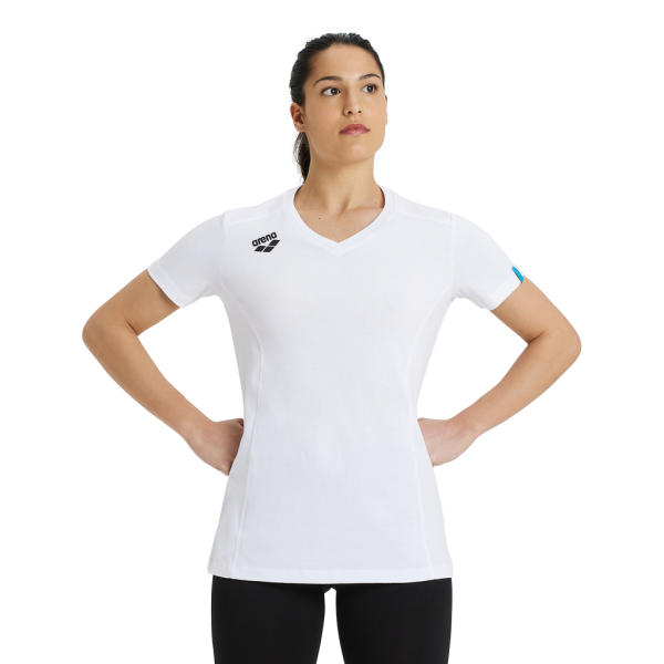 Arena W Team T-Shirt Panel L white Damen