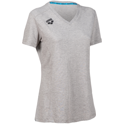 Arena W Team T-Shirt Panel S medium grey heather Damen Produktbild 1