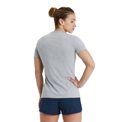 Arena W Team T-Shirt Panel L medium grey heather Damen Produktbild 3