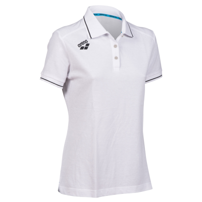 Arena W Team Poloshirt Solid Cotton XXL white Damen Produktbild 1