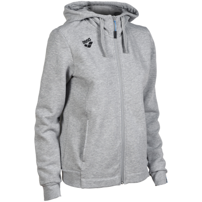 Arena W Team Hooded Jacket Panel L medium grey heather Damen Produktbild 1