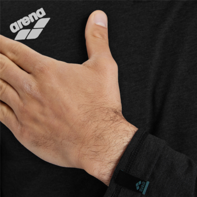 Arena Team Hooded Long Sleeve T-Shirt Panel M black heather Unisex Produktbild 1