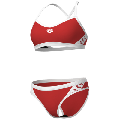 Arena W Arena Icons Bikini Cross Back Solid D 40 red/white Damen Produktbild 1