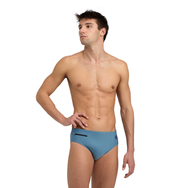 Arena M Arena Zip Brief 9Cm D 7 stone grey Herren