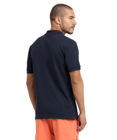 Arena M Poloshirt Solid Cotton Piquet L navy/aqua Herren Produktbild 1