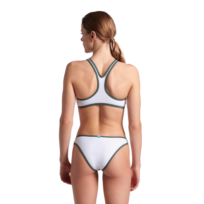 Arena W Arena Logo Brassiere Bikini Racer Back XL sage multi/white/sage Damen Produktbild 3