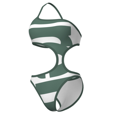 Arena W Arena Logo One Piece Single Shoulder M sage multi/white/sage Damen Produktbild 1