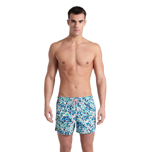 Arena M Beach Short Allover L water/white multi Herren
