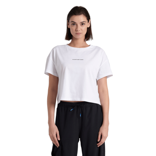 Arena W Arena Crop Tee Printed XS white Damen