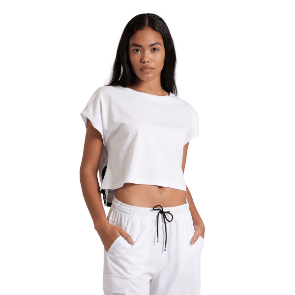 Arena W Arena Logo Crop Tee S white/black Damen