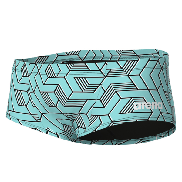 Arena M Arena Escape Swim Low Waist Short D 8 black/water blue multi Herren