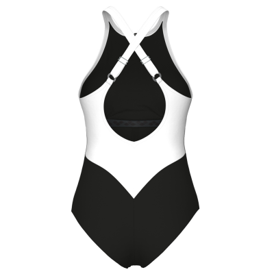 Arena W Arena Swimsuit Silvia Cross Back C Cup D 42 black/white/black Damen Produktbild 1