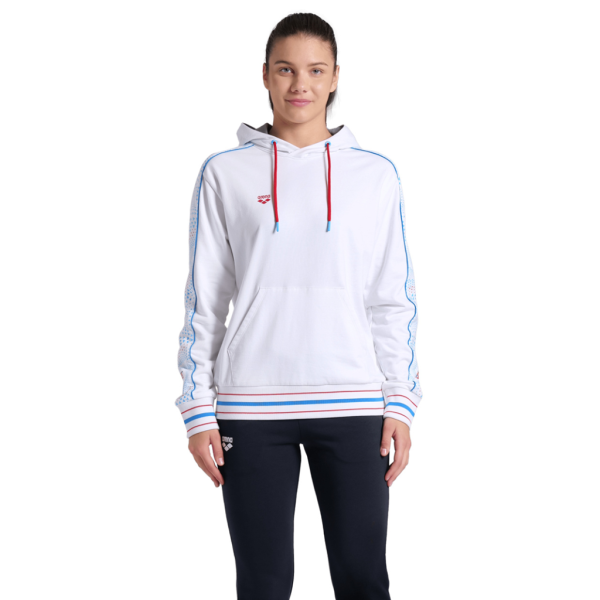 Arena Arena Fireflow Hooded Sweat Inserts L white/white multi Unisex