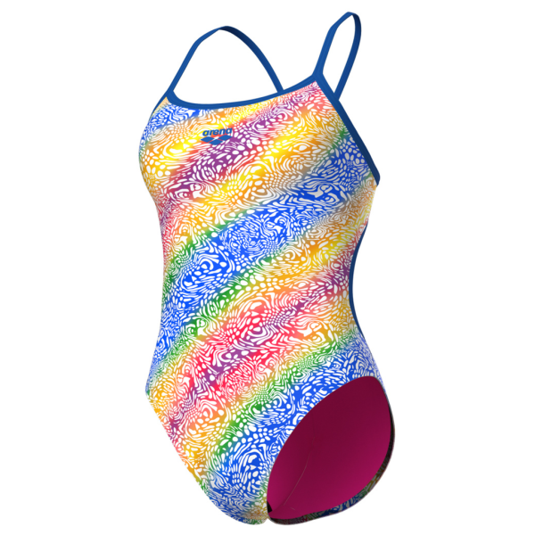 Arena W Arena Swimsuit Lace Back Printed D 34 royal/white multi Damen