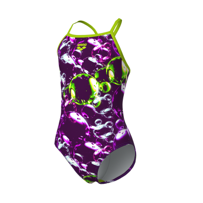 Arena G Arena Soap Bubbles Swimsuit Light Drop Back 116 violet multi/artic lime M&auml;dchen Produktbild 1