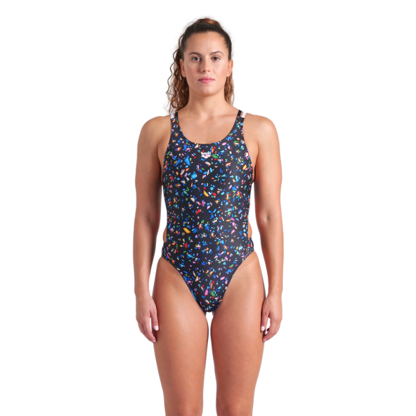 Arena W Arena Confetti Swimsuit Swim Tech Multi D 38 black multi/black/white Damen