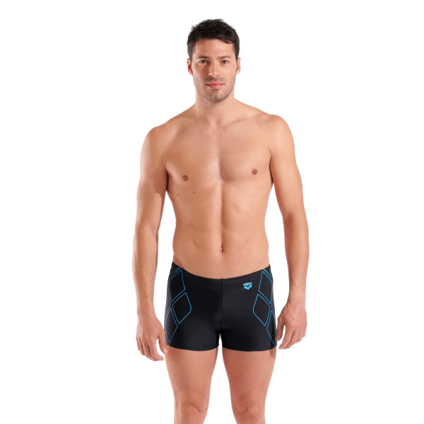 Arena M Arena Graphic Swim Short D 7 black/turquoise Herren