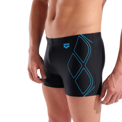 Arena M Arena Graphic Swim Short D 7 black/turquoise Herren Produktbild 1