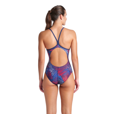 Arena W Arena Team Energy Swimsuit Lightdrop Back D 34 navy/team redwhiteblue Damen Produktbild 3