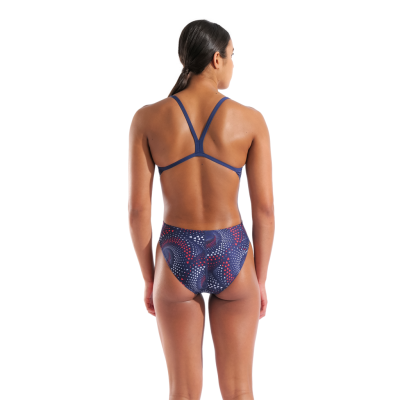 Arena W Arena Fireflow Swimsuit Challenge Back D 38 navy/team redwhiteblue Damen Produktbild 3