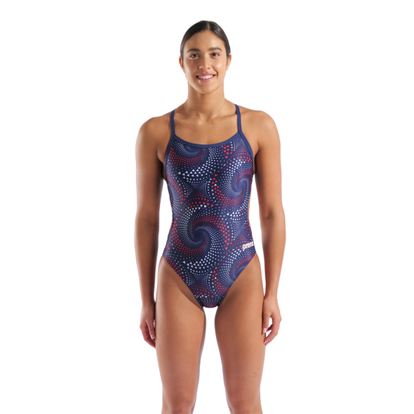 Arena W Arena Fireflow Swimsuit Challenge Back D 40 navy/team redwhiteblue Damen