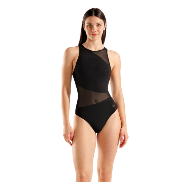 Arena W Arena Mesh Angle Swimsuit Vent Back B D 34 black Damen