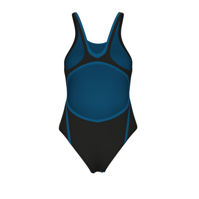 Arena W Arena Solid Swimsuit Tech Back D 40 black/blue cosmo Damen Produktbild 2