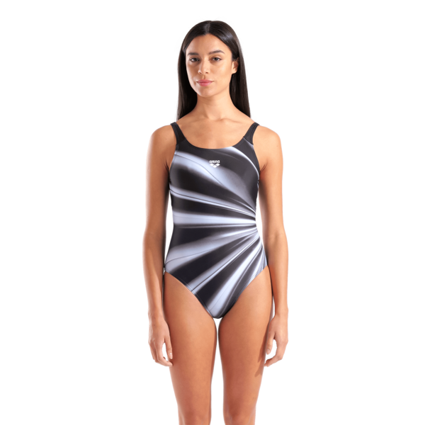 Arena W Arena Glow Swimsuit U Back B D 34 black/grey multi Damen
