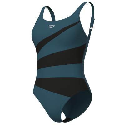 Arena W Arena Isabella Swimsuit Wing Back C D 40 mangrove/night grey Damen Produktbild 1