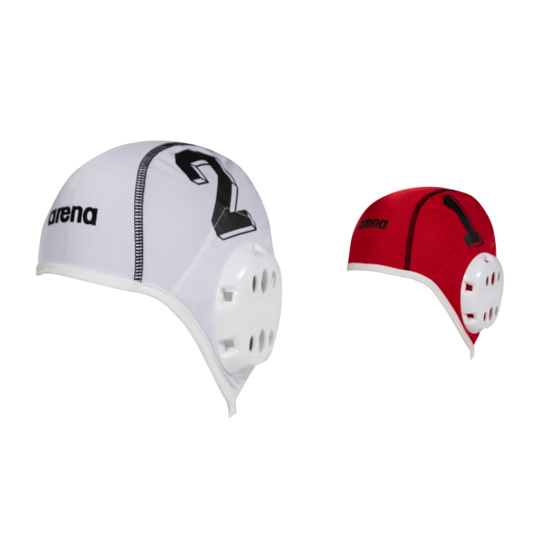 Arena Water Polo Cap 1-15 Fina+Len one size white/red Unisex