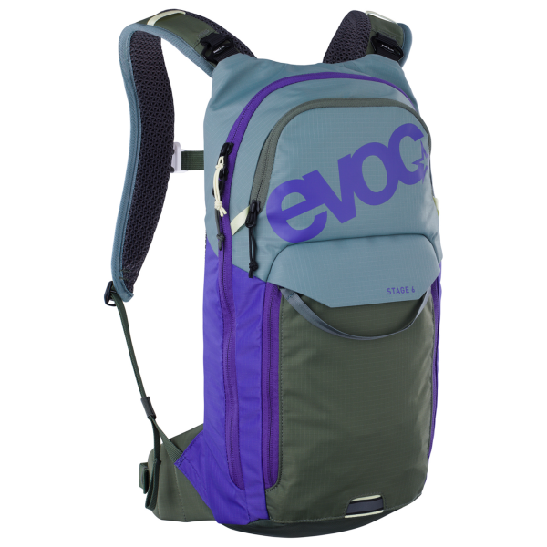 Evoc Stage 6L Backpack + 2L Bladder one size steel/violet/dark olive Unisex