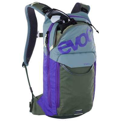 Evoc Stage 6L Backpack + 2L Bladder one size steel/violet/dark olive Unisex Produktbild 1