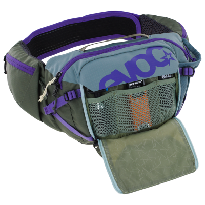 Evoc Hip Pack Pro 3L + 1.5L Bladder one size steel/violet/dark olive Unisex Produktbild 2