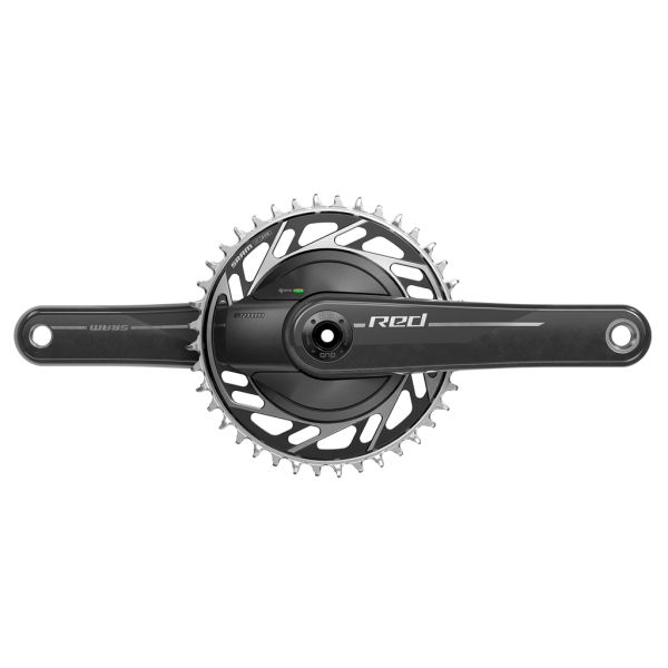 Quarq MY24 Power Meter Crankset Red XPLR AXS 1xWide DUB 165mm/40t natural carbon