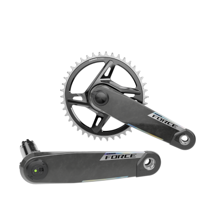Quarq MY26 Power Meter Crankset Spindle Force XPLR AXS Wide 1x DUB 165mm/42t black/iridescent Produktbild 1