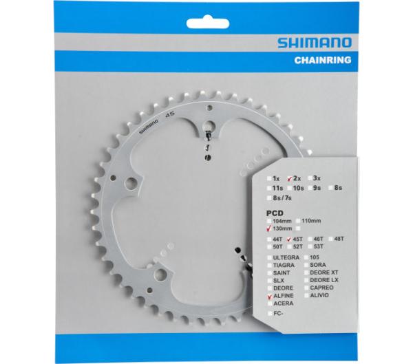 SHIMANO Kettenblatt ALFINE FC-S501 45 Z&auml;hne Silber