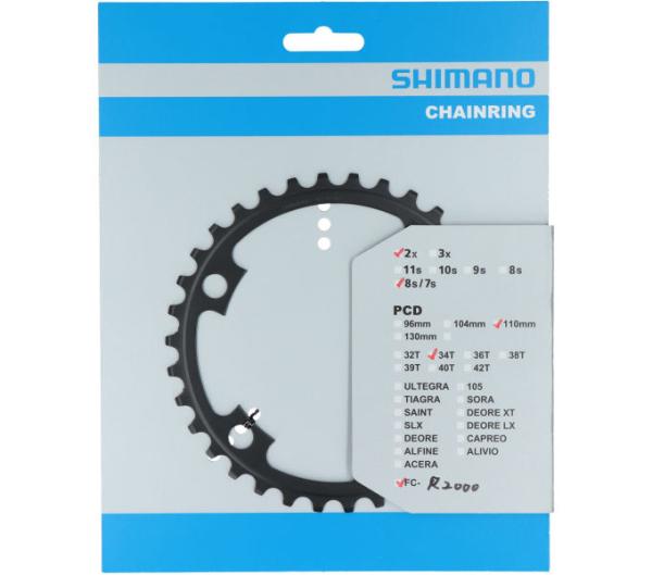 SHIMANO Kettenblatt CLARIS FC-R2000 34 Z&auml;hne Grau